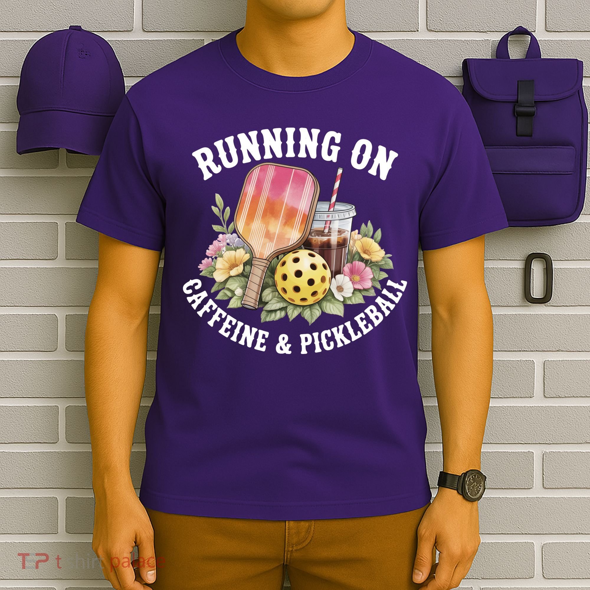 Running On Caffeine & Pickleball T-Shirt