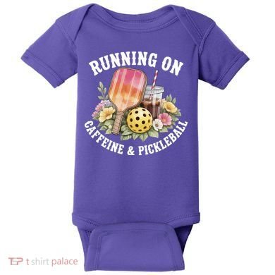 Running On Caffeine & Pickleball Baby Bodysuit