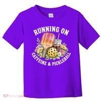 Running On Caffeine & Pickleball Toddler T-Shirt thumb 0