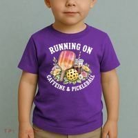 Running On Caffeine & Pickleball Toddler T-Shirt thumb 2