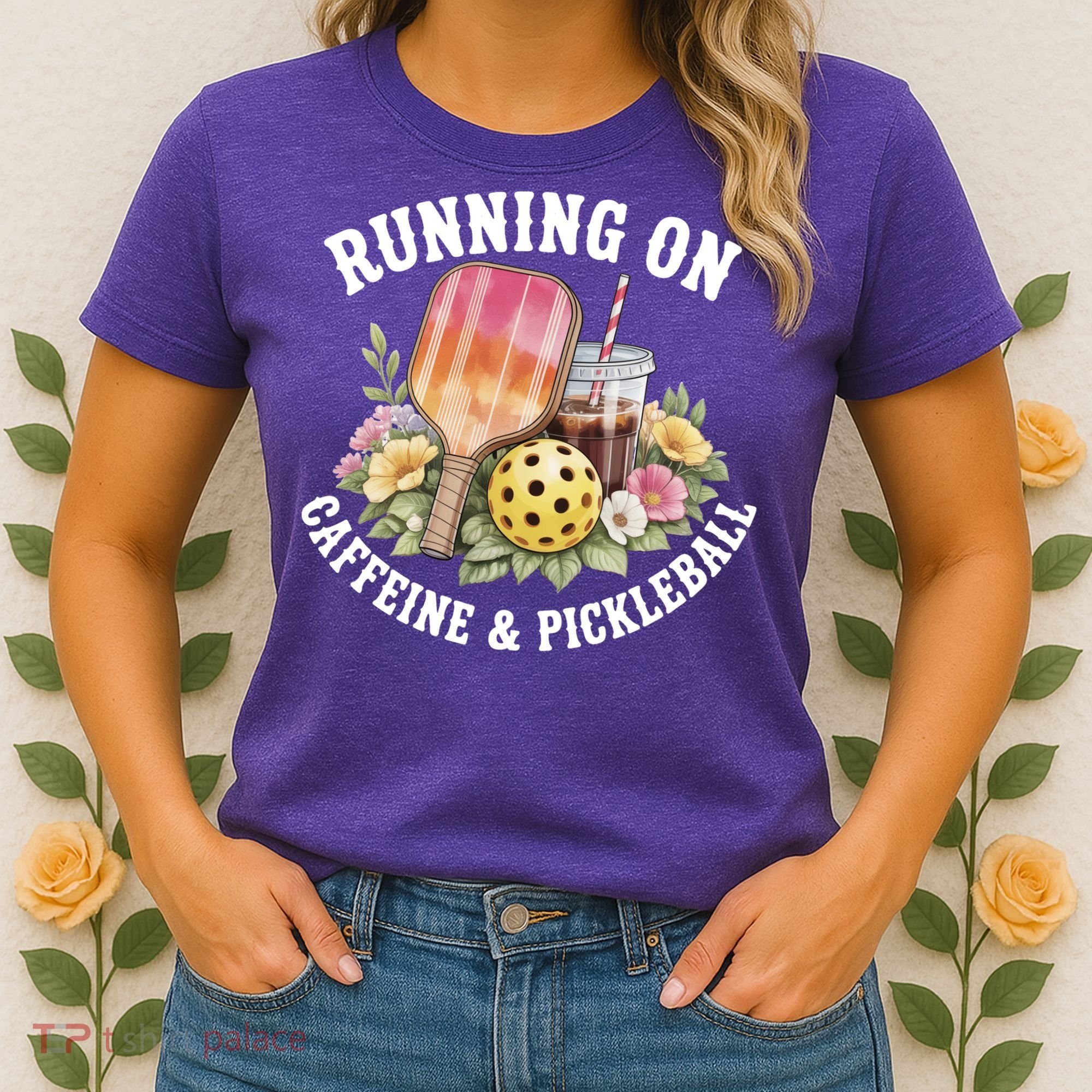 Running On Caffeine & Pickleball Women's T-Shirt