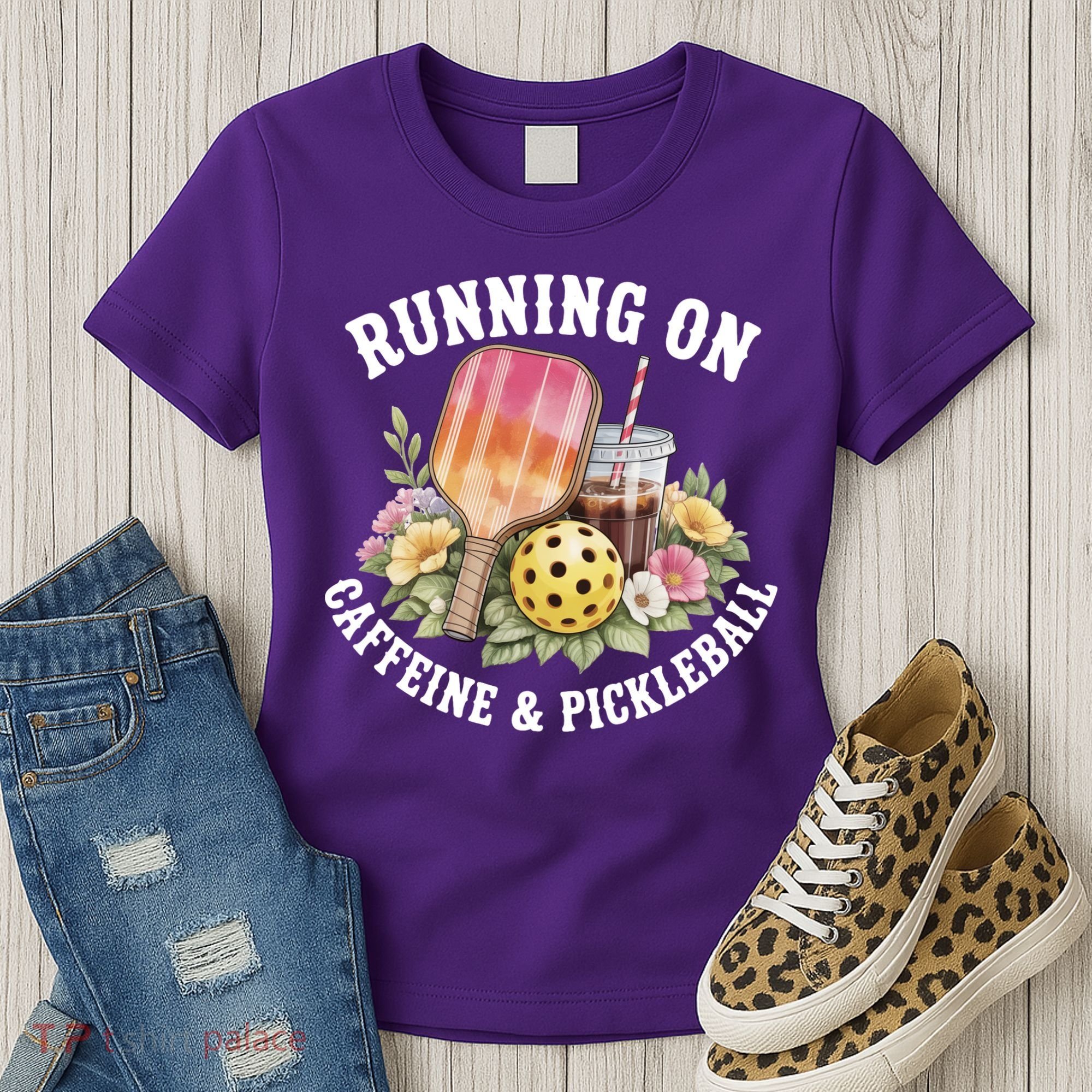 Running On Caffeine & Pickleball Women's T-Shirt