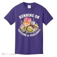 Running On Caffeine & Pickleball Kids T-Shirt thumb 0
