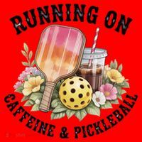 Running On Caffeine & Pickleball Santa Hat thumb 1