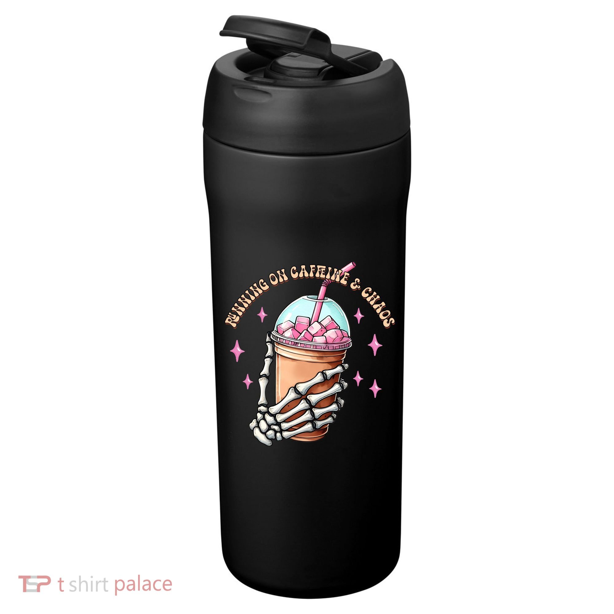 Running On Caffeine And Chaos 24oz Duet Stainless Steel Tumbler