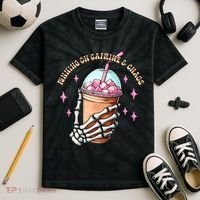 Running On Caffeine And Chaos Kids Tie-Dye T-Shirt thumb 2