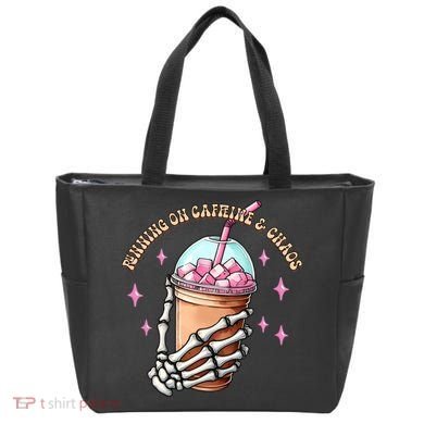 Running On Caffeine And Chaos Tote Bag