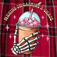 Running On Caffeine And Chaos Men's Flannel Plaid Pajama Pants thumb 2