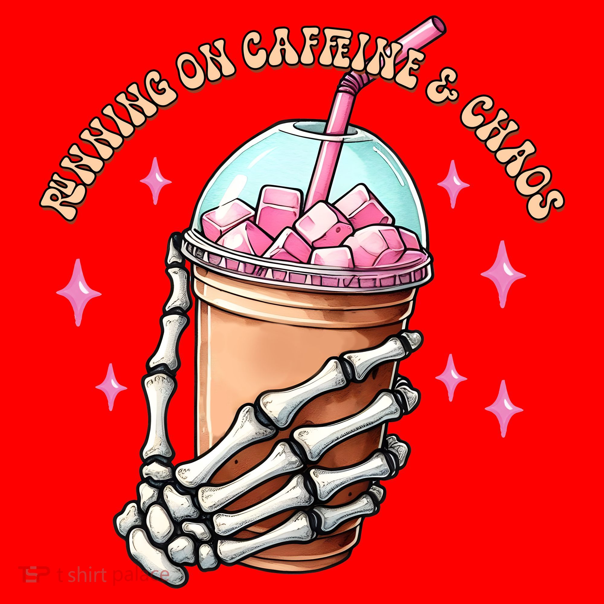 Running On Caffeine And Chaos Santa Hat