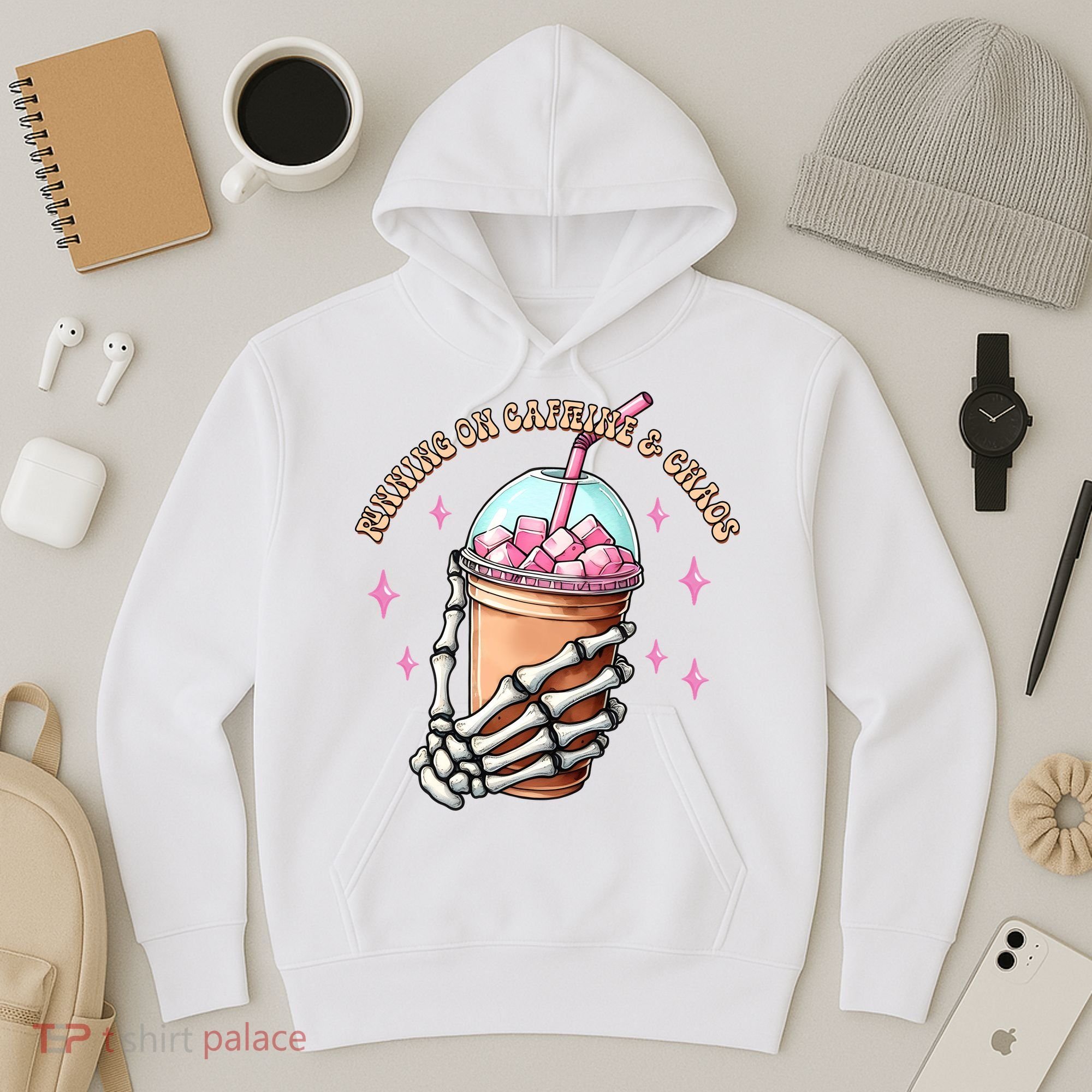 Running On Caffeine And Chaos Hoodie