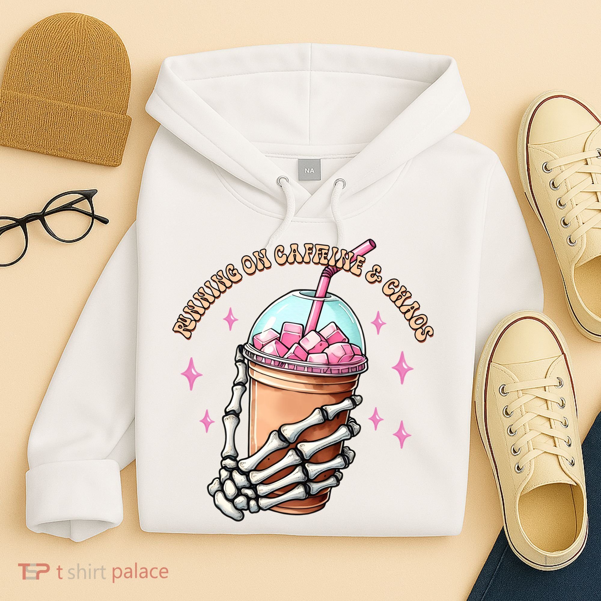 Running On Caffeine And Chaos Hoodie
