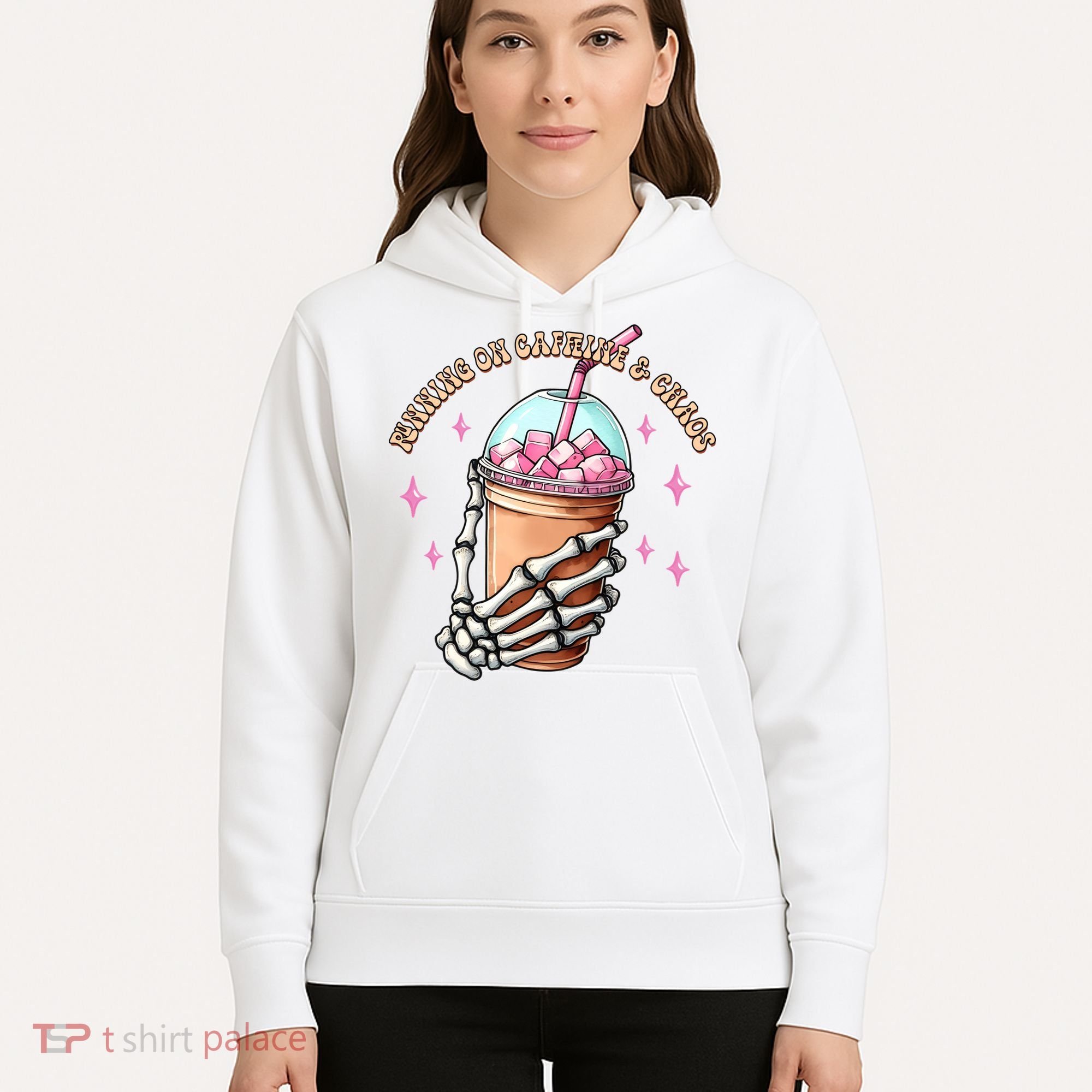 Running On Caffeine And Chaos Hoodie