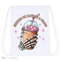 Running On Caffeine And Chaos Drawstring Bag thumb 0