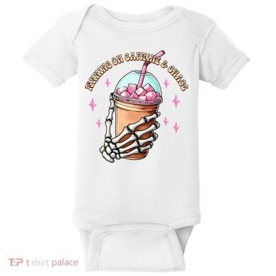 Running On Caffeine And Chaos Baby Bodysuit