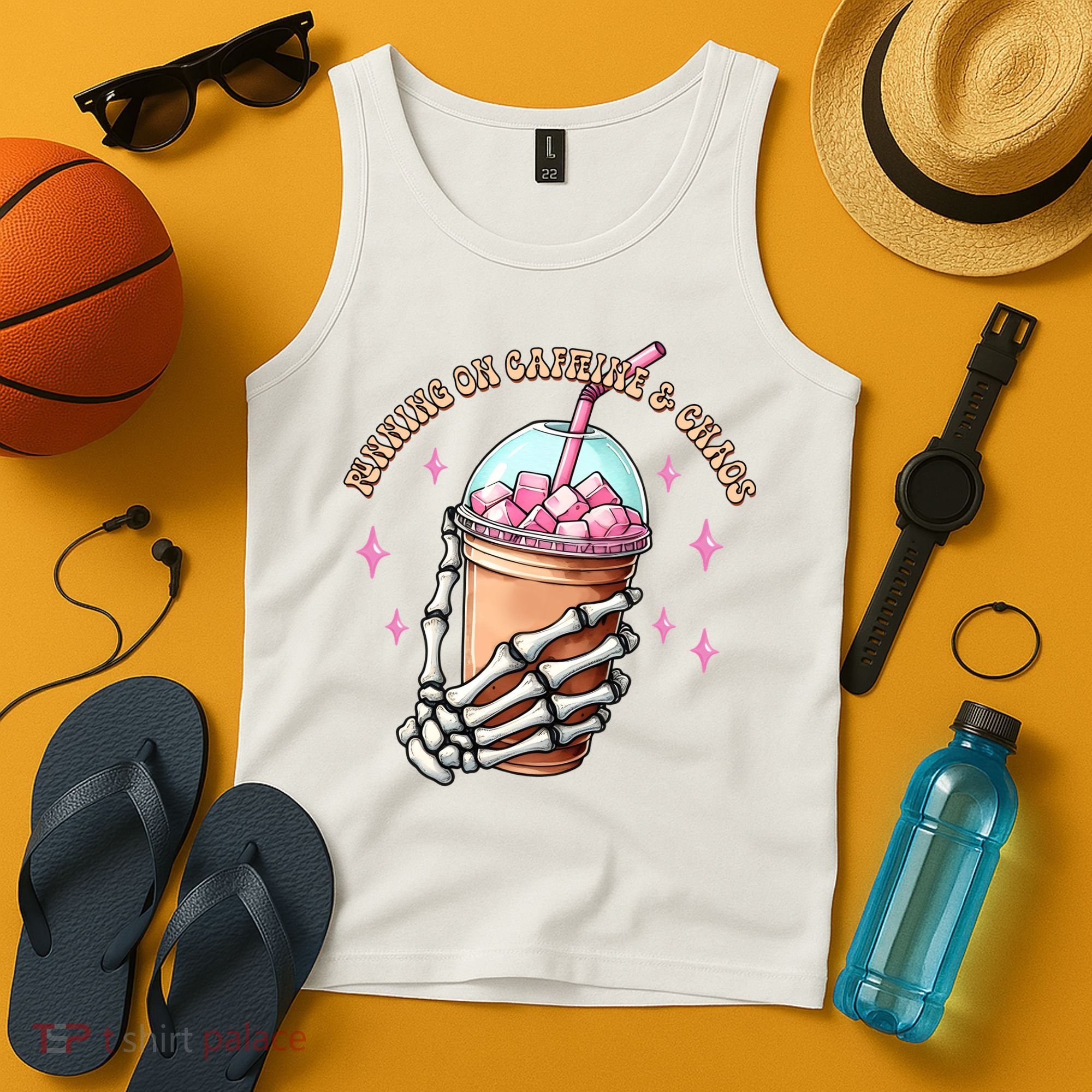 Running On Caffeine And Chaos Tank Top