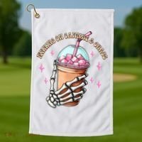 Running On Caffeine And Chaos Golf Towel thumb 1