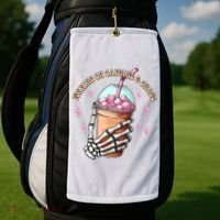Running On Caffeine And Chaos Golf Towel thumb 2