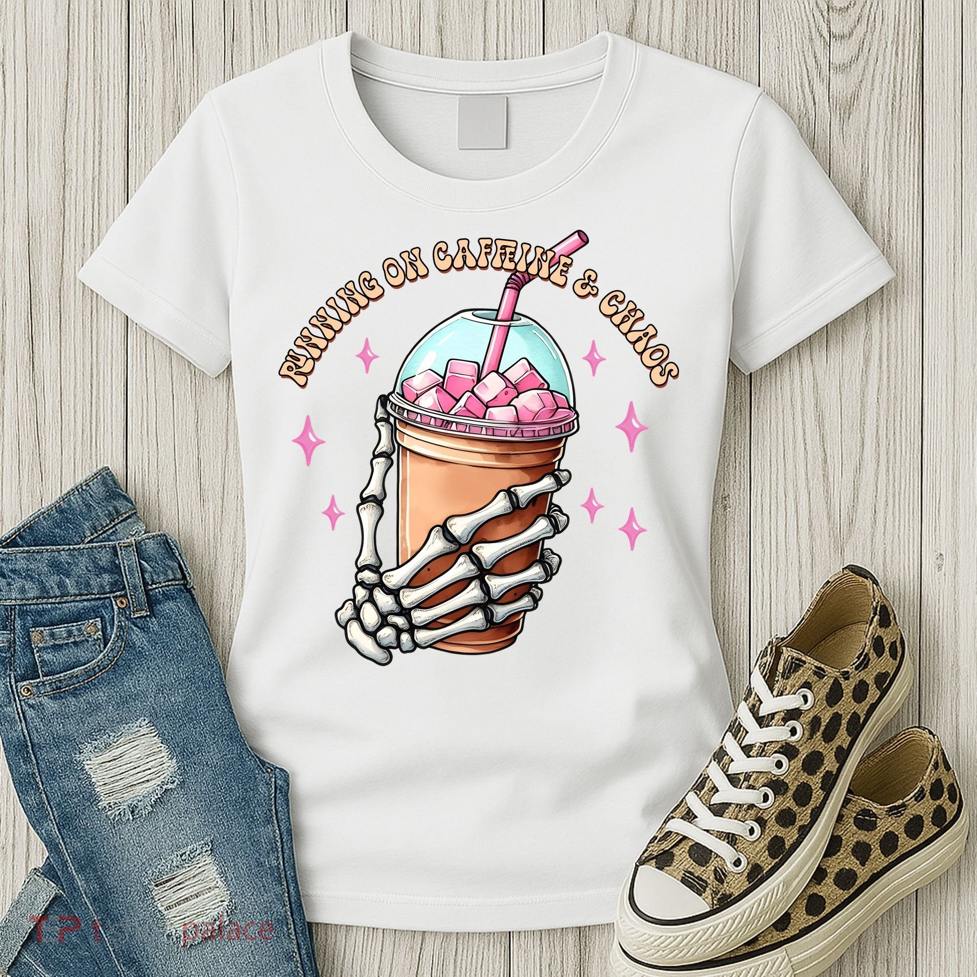 Running On Caffeine And Chaos Women's T-Shirt