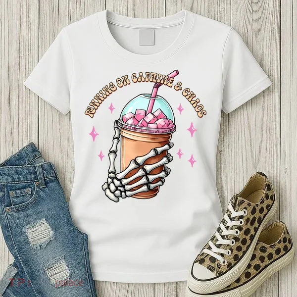 Running On Caffeine And Chaos Women's T-Shirt