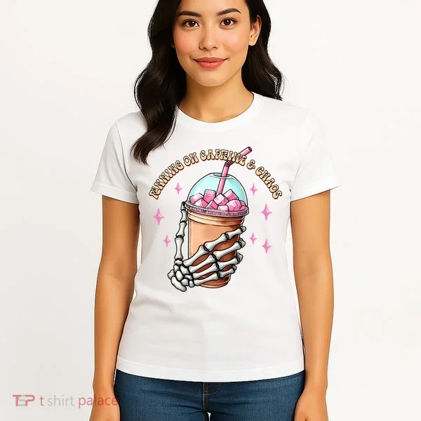 Running On Caffeine And Chaos Women's T-Shirt