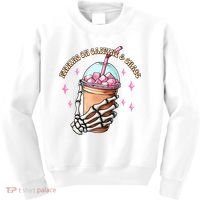 Running On Caffeine And Chaos Kids Sweatshirt thumb 0