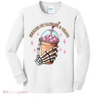 Running On Caffeine And Chaos Kids Long Sleeve Shirt thumb 0