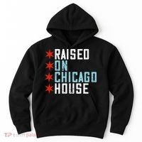 Raised On Chicago House Music EDM DJ Illinois Raver Hoodie thumb 0