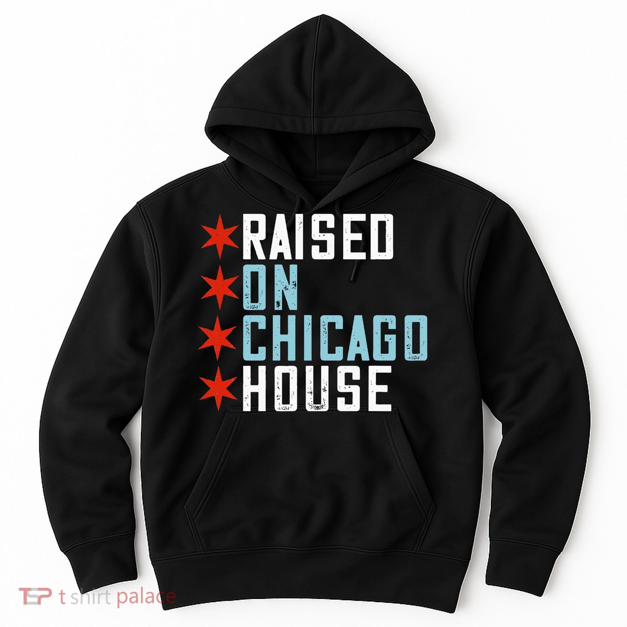 Raised On Chicago House Music EDM DJ Illinois Raver Hoodie