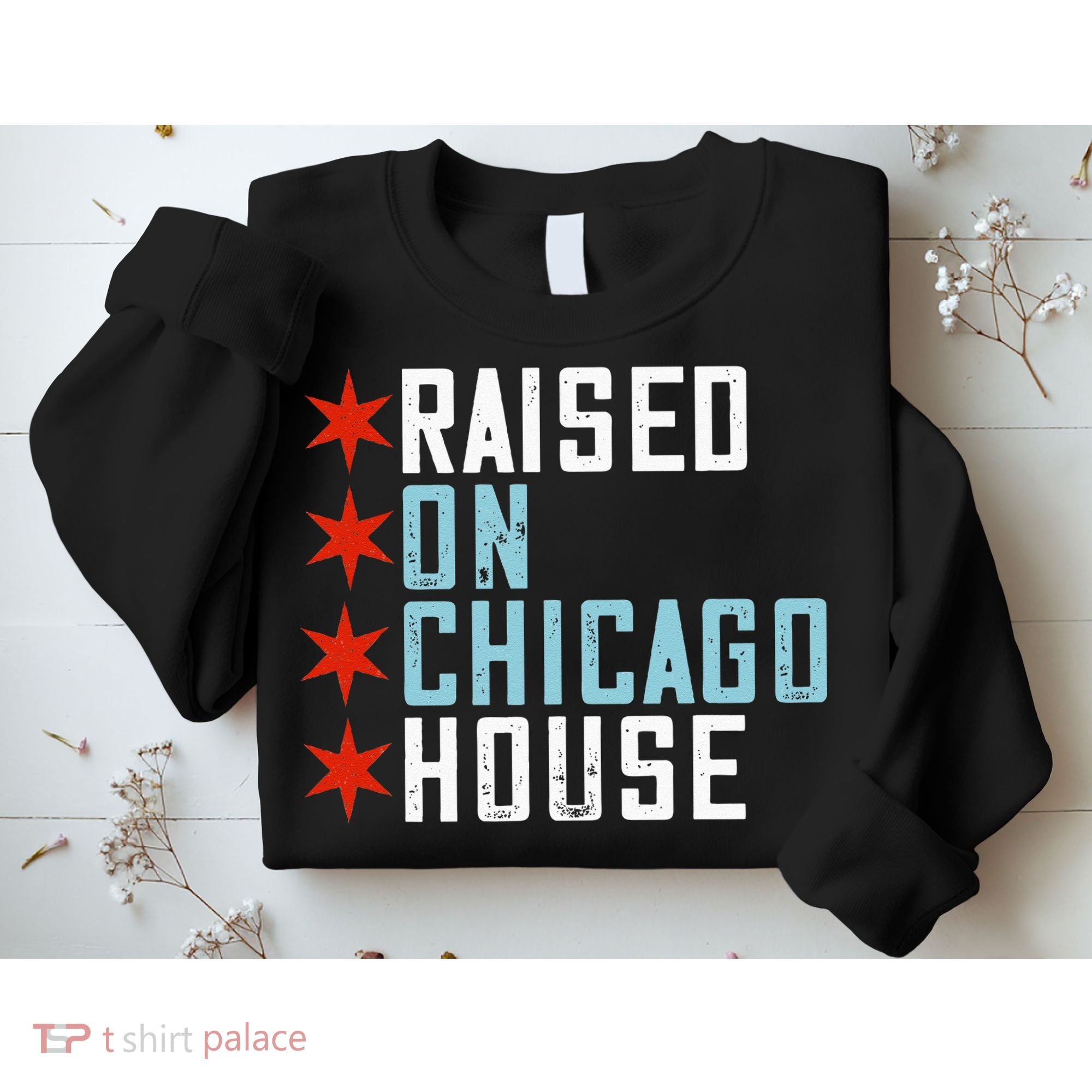 Raised On Chicago House Music EDM DJ Illinois Raver Sweatshirt