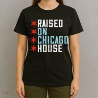 Raised On Chicago House Music EDM DJ Illinois Raver T-Shirt thumb 4