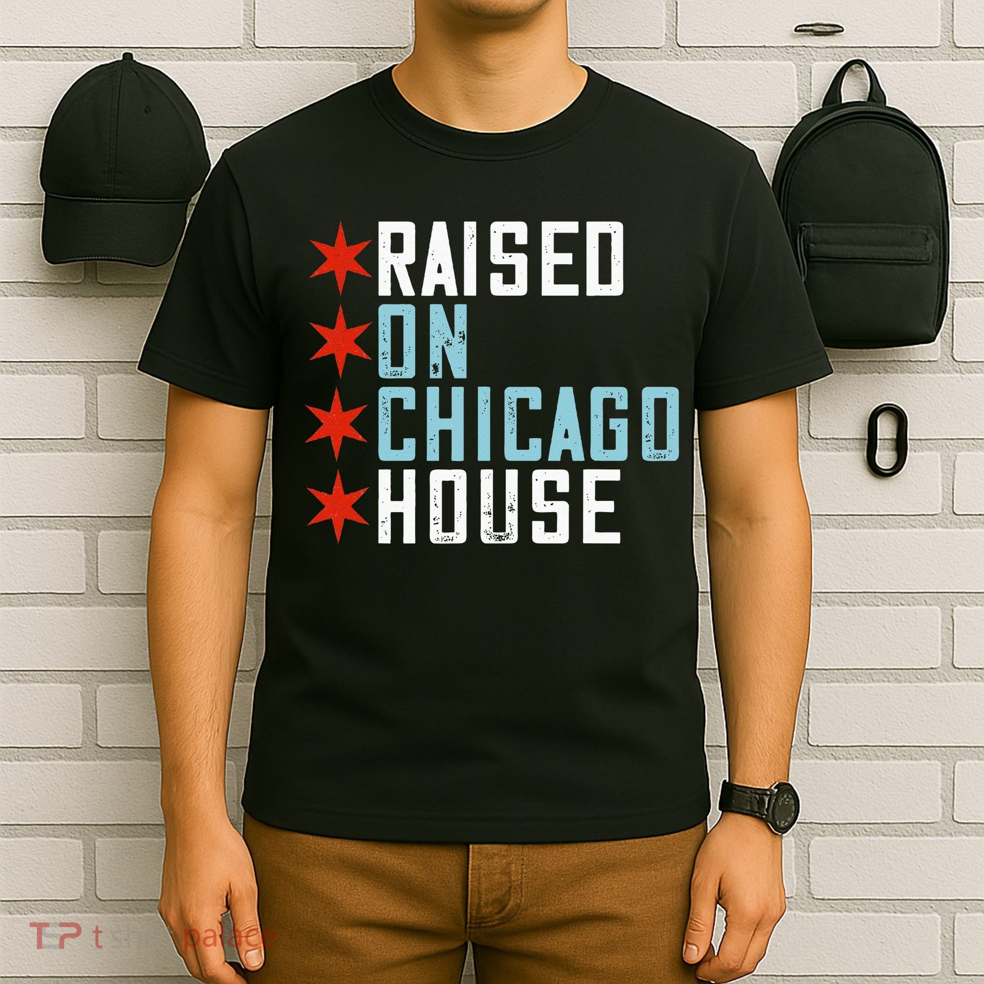 Raised On Chicago House Music EDM DJ Illinois Raver T-Shirt