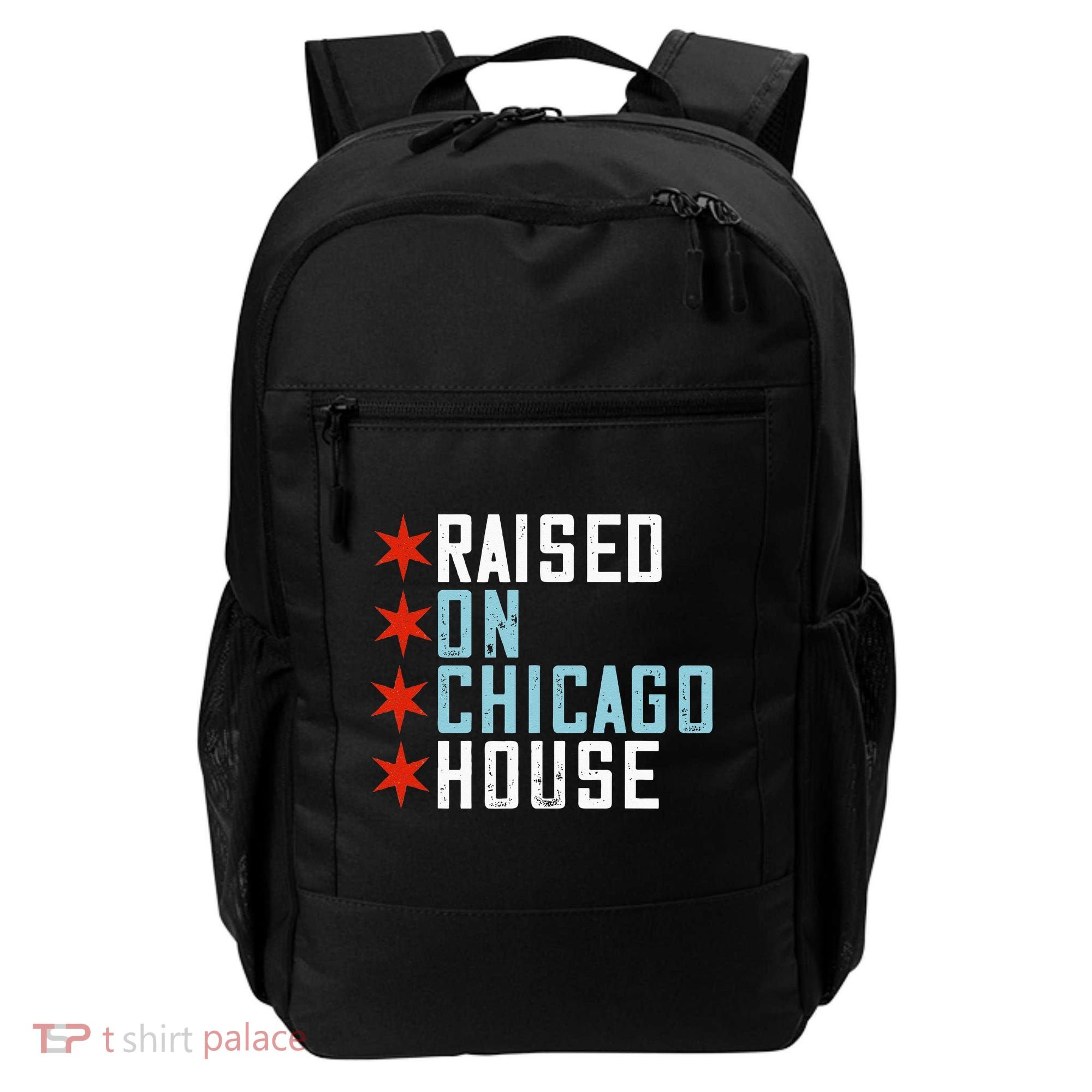 Raised On Chicago House Music EDM DJ Illinois Raver Backpack