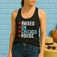 Raised On Chicago House Music EDM DJ Illinois Raver Women's Tank Top thumb 2