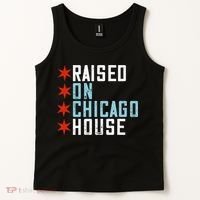 Raised On Chicago House Music EDM DJ Illinois Raver Tank Top thumb 2