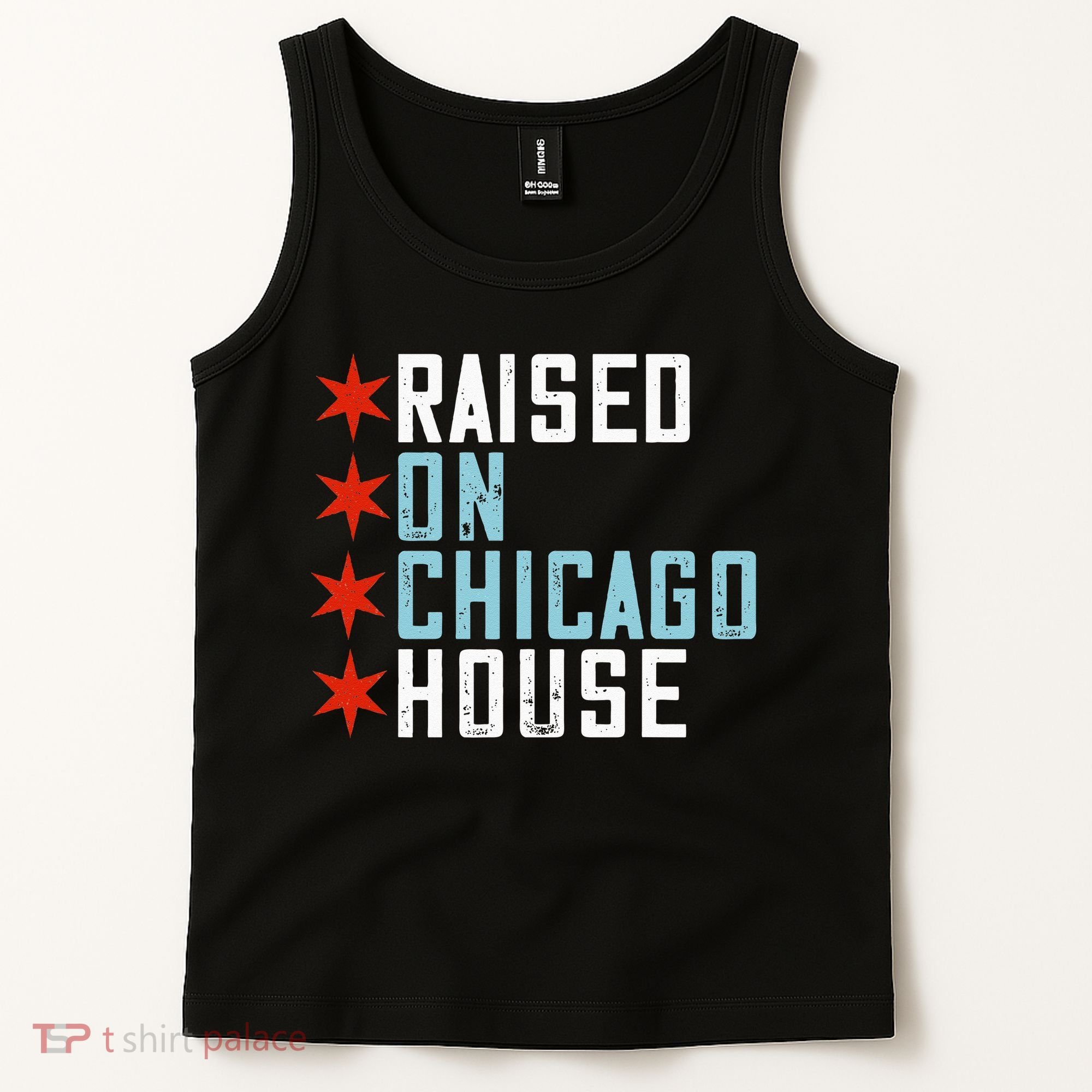 Raised On Chicago House Music EDM DJ Illinois Raver Tank Top