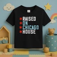 Raised On Chicago House Music EDM DJ Illinois Raver Toddler T-Shirt thumb 3