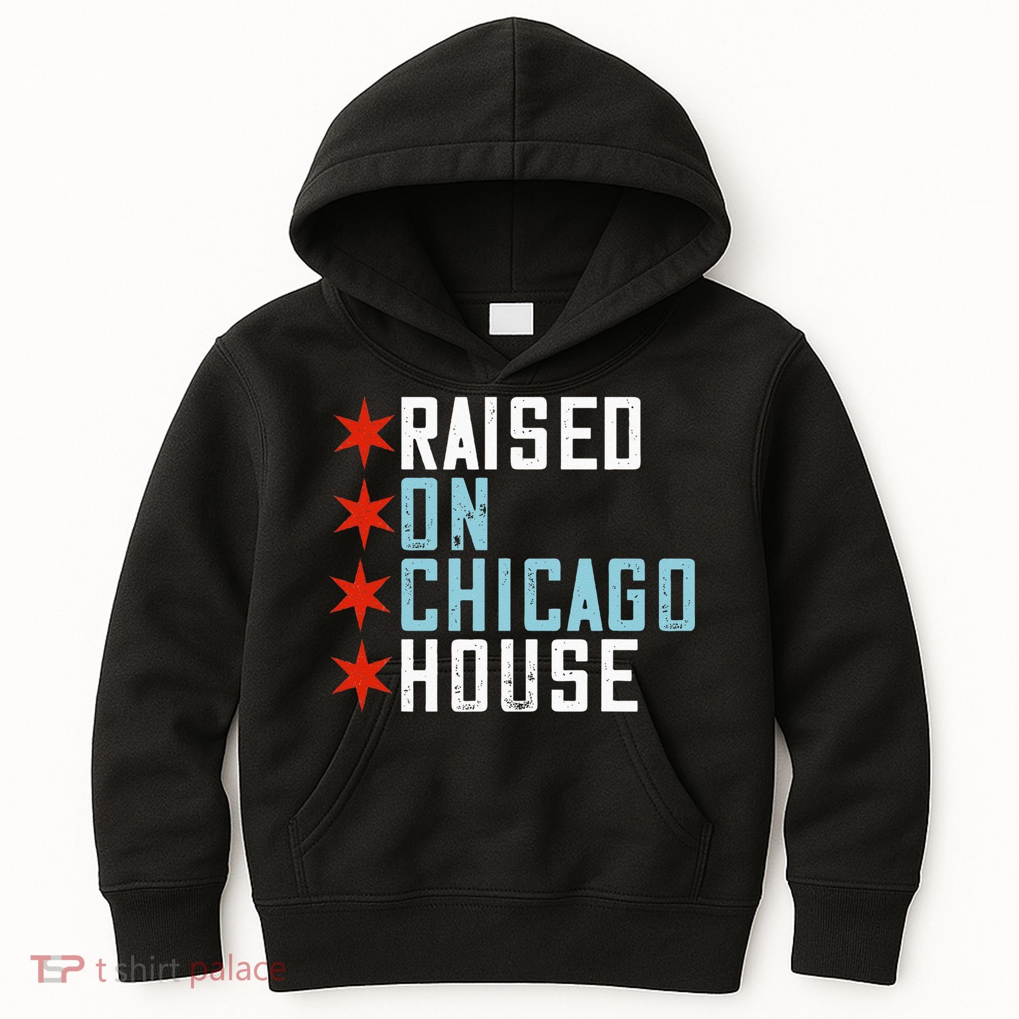 Raised On Chicago House Music EDM DJ Illinois Raver Kids Hoodie