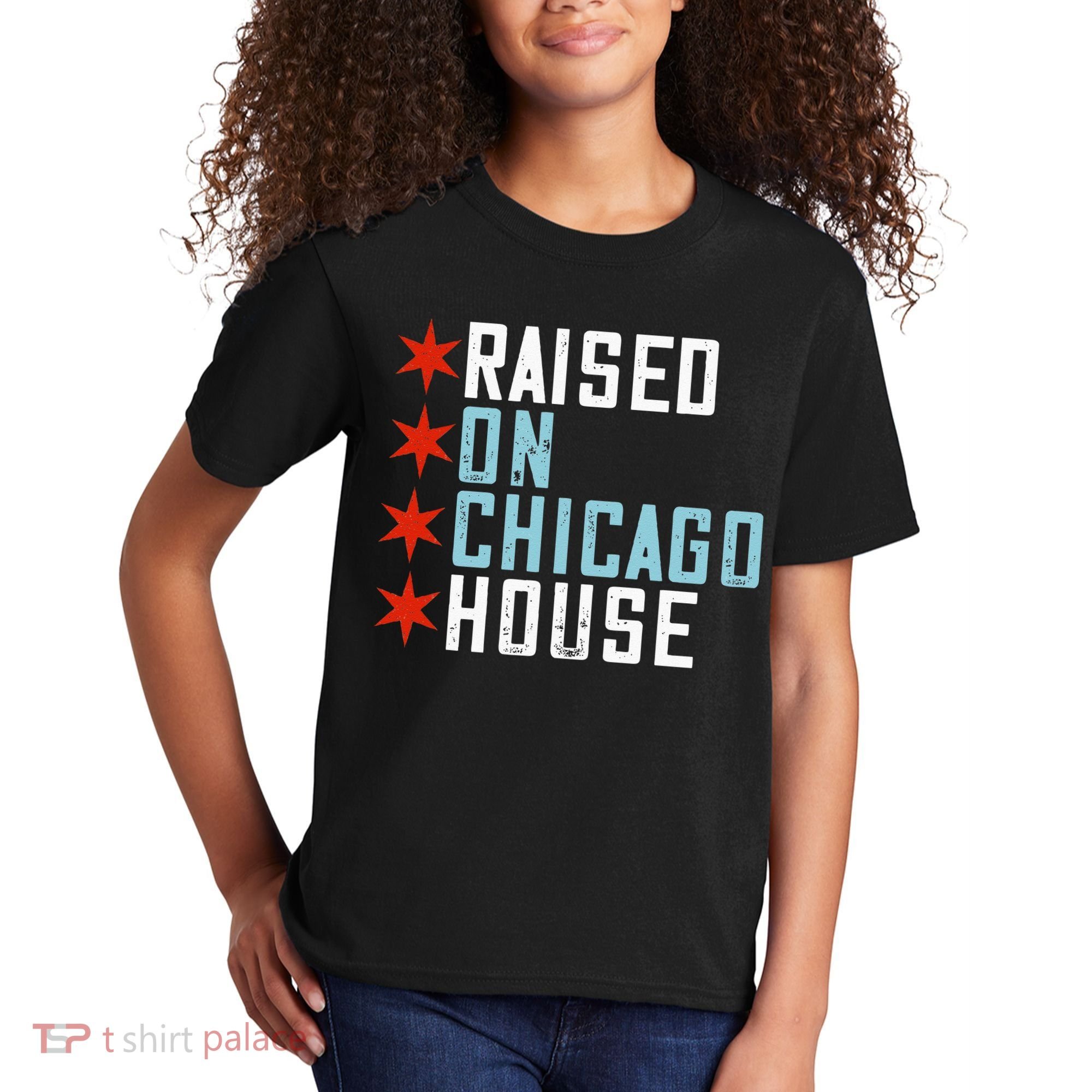 Raised On Chicago House Music EDM DJ Illinois Raver Kids T-Shirt