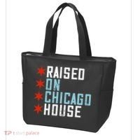 Raised On Chicago House Music EDM DJ Illinois Raver Tote Bag thumb 3