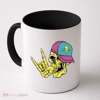 Rock On Cool Skull Coffee Mug thumb 0