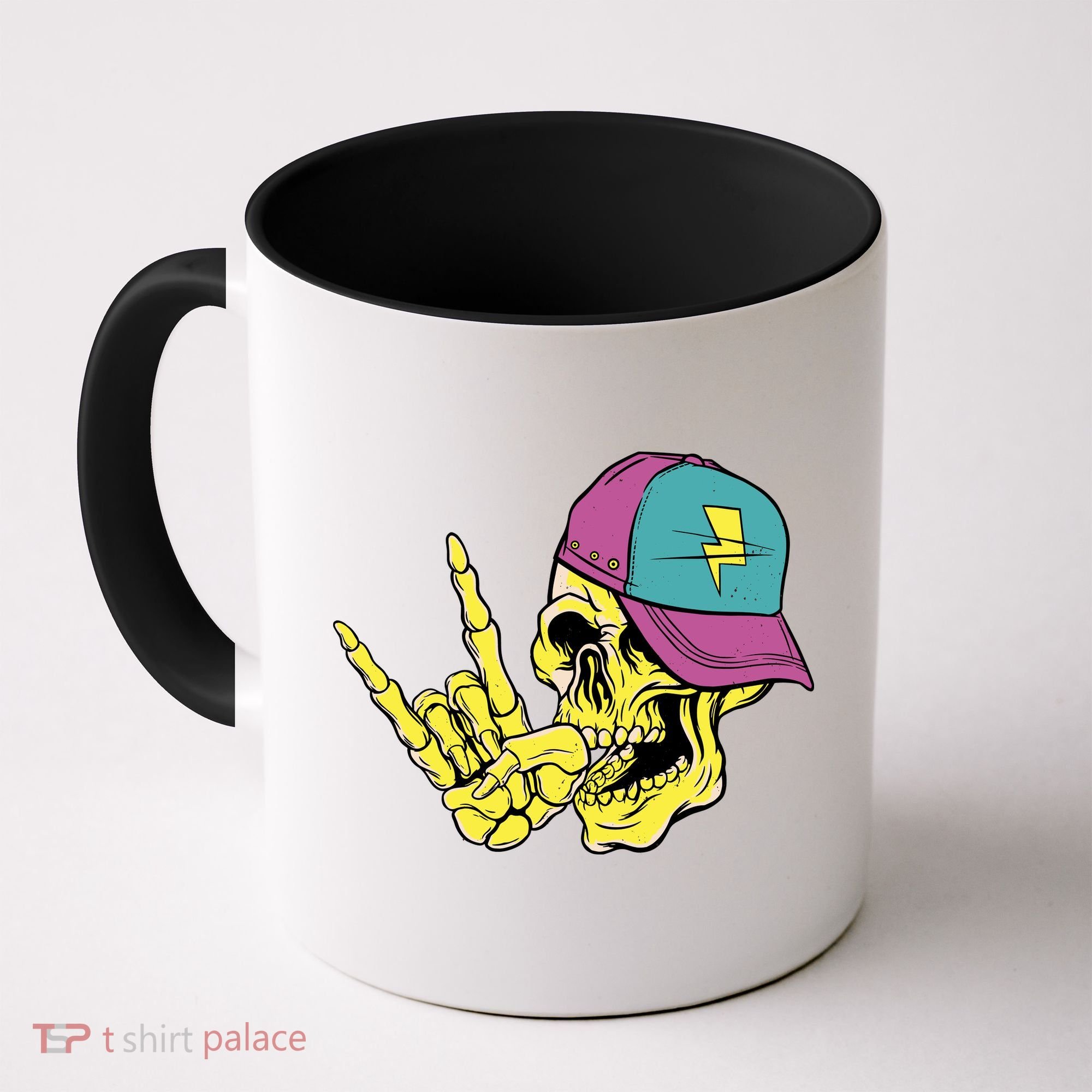 Rock On Cool Skull Coffee Mug