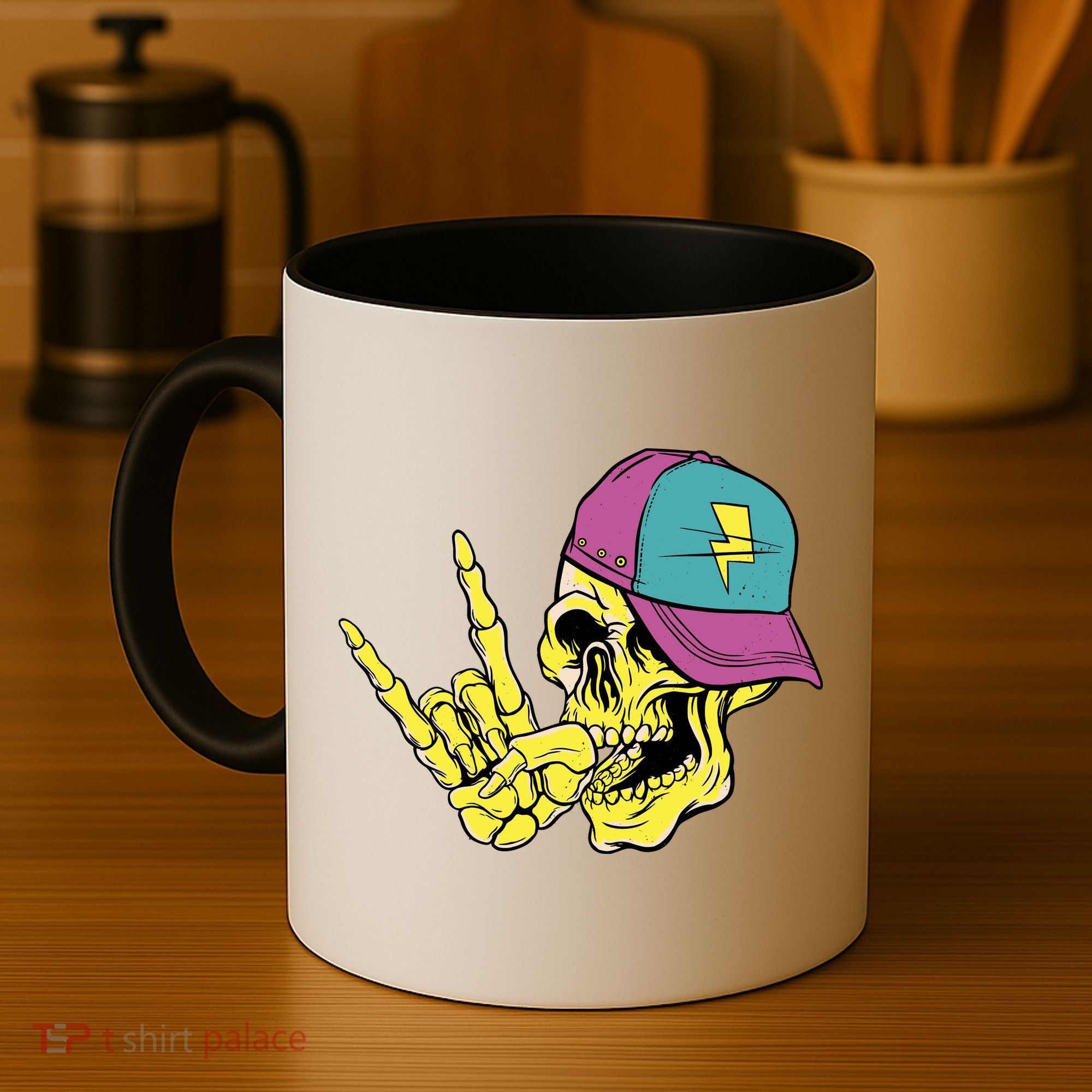 Rock On Cool Skull Coffee Mug
