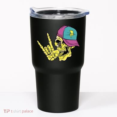 Rock On Cool Skull Tumbler