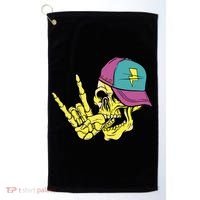 Rock On Cool Skull Golf Towel thumb 0