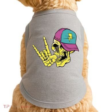 Rock On Cool Skull Doggie Tank
