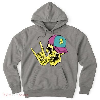 Rock On Cool Skull Hoodie