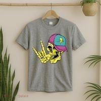 Rock On Cool Skull T-Shirt thumb 2