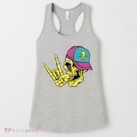 Rock On Cool Skull Women's Tank Top thumb 0