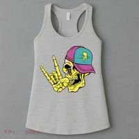 Rock On Cool Skull Women's Tank Top thumb 3