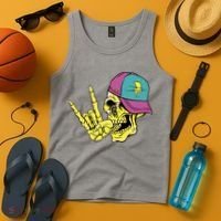 Rock On Cool Skull Tank Top thumb 4
